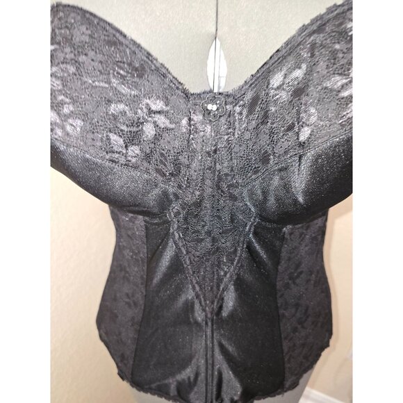 Carnival Womens 40D Lace Bustier Black Strapless Style 423 Whimsy Goth Coquette - Picture 2 of 5